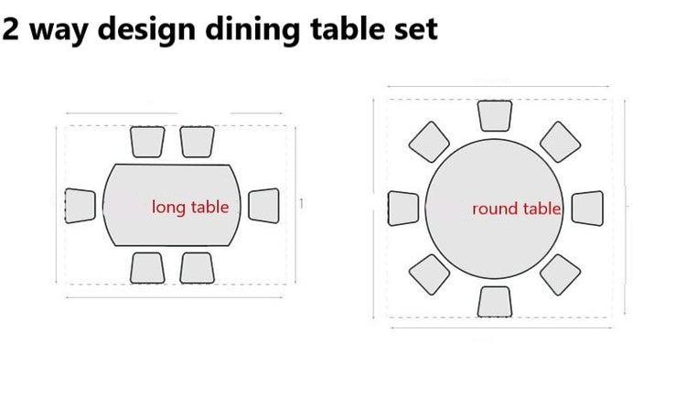 Bristol Expandable dining table set