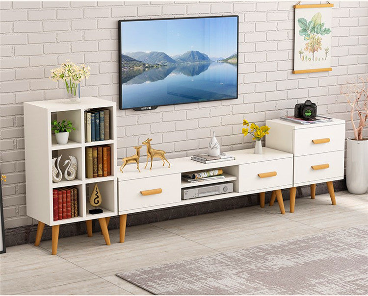 Olivia Set (TV rack + coffee Table + Left and Right Console Cabinet