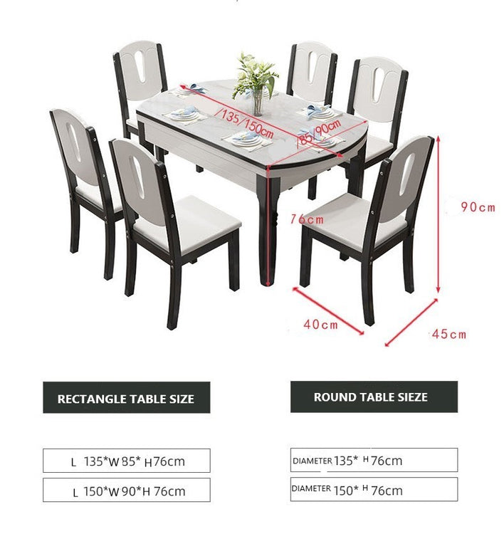 Bristol Expandable dining table set