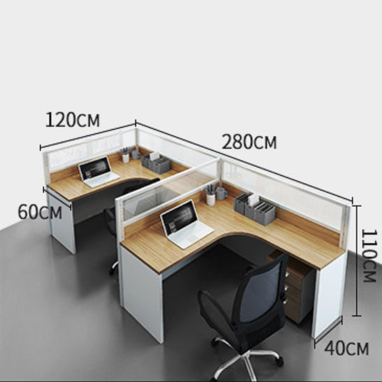 Heron Office Table - Adjacent Double Seats (Table Only)