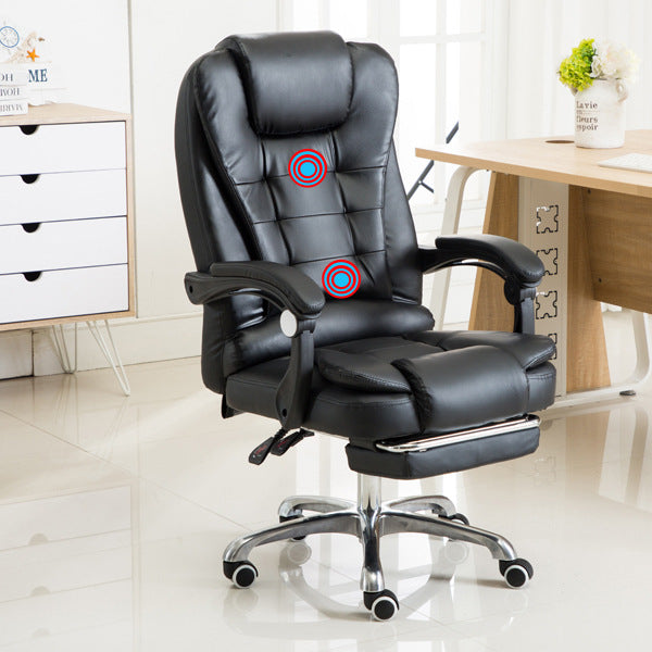 TCF Leather Office Chair high Back with Foot rest and massage function GC-D1