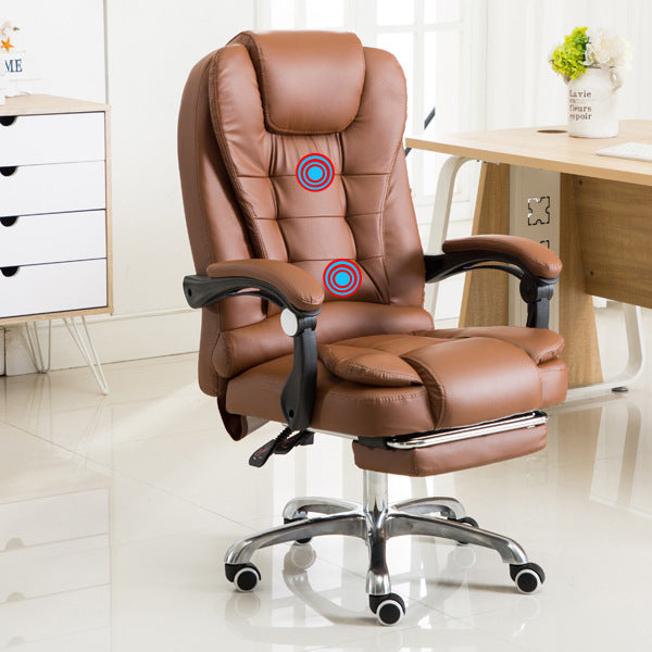 TCF Leather Office Chair high Back with Foot rest and massage function GC-D1