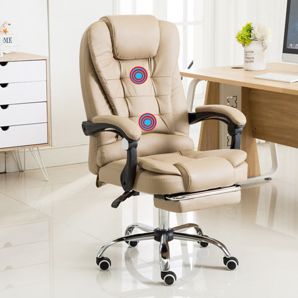 TCF Leather Office Chair high Back with Foot rest and massage function GC-D1