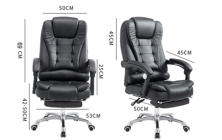 TCF Leather Office Chair high Back with Foot rest and massage function GC-D1