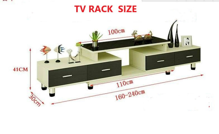 Eva Expandable tempered glass top TV Rack